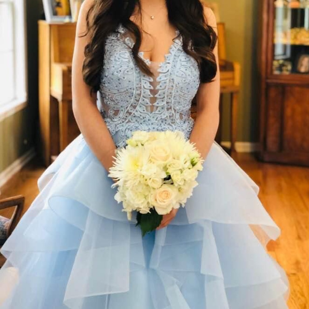 Beautiful Light Blue Prom Dress